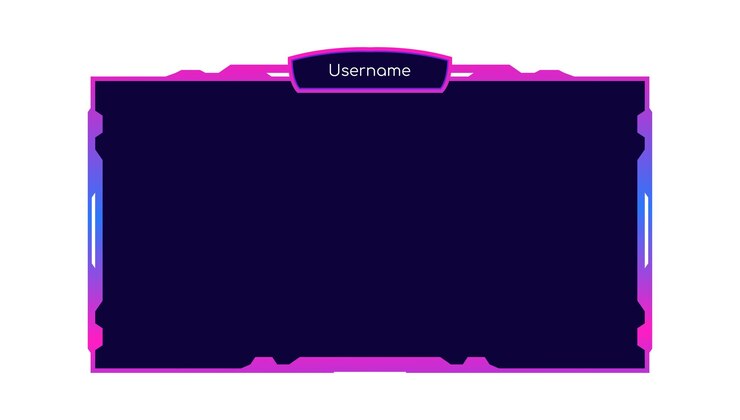 Vector marcos superpuestos de interfaz de transmisión en vivo para transmisión o transmisión de jugadores interfaz de panel de juego ilustración vectorial