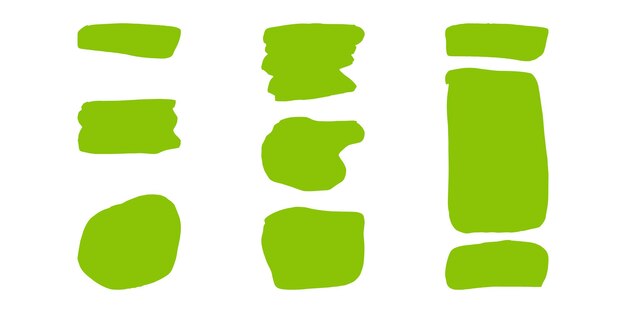 Marcos de texto dibujados a mano con estilo doodle decorativo