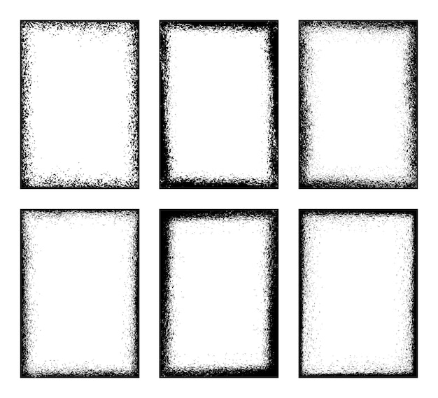 Marcos verticales grunge Borde rectangular en estilo grunge