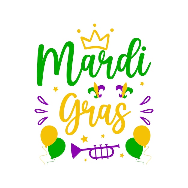 Mardi gras SVG y diseño de camiseta