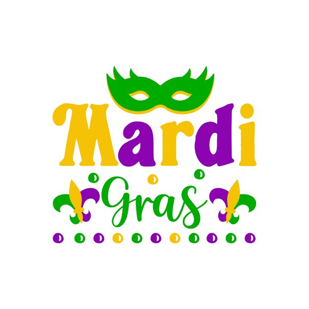 Vector mardi gras svg y diseño de camiseta