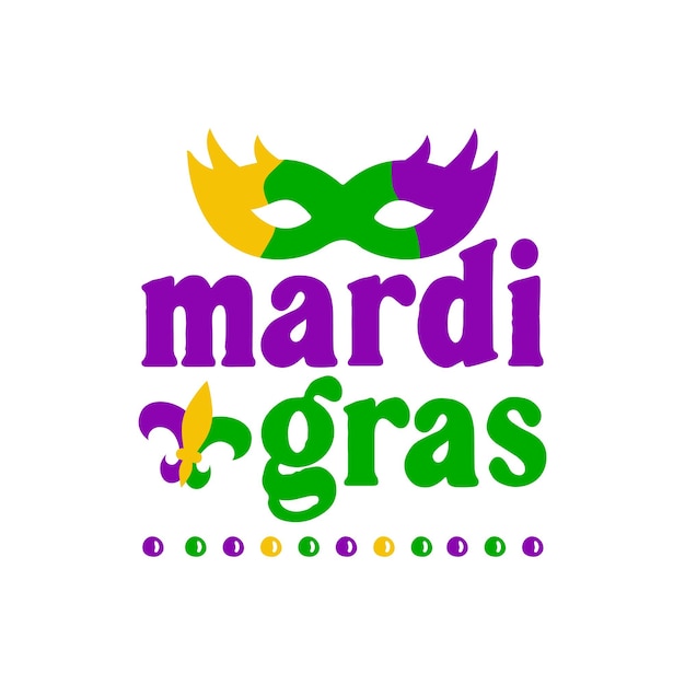 Vector mardi gras svg y diseño de camiseta