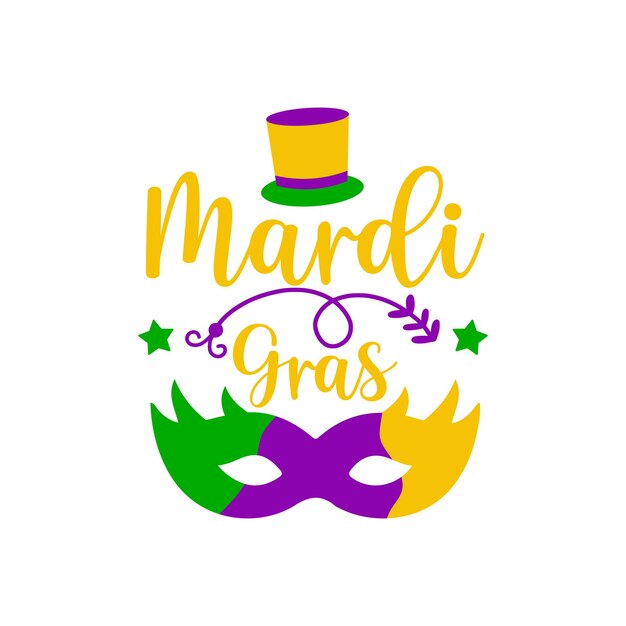 Vector mardi gras svg y diseño de camiseta