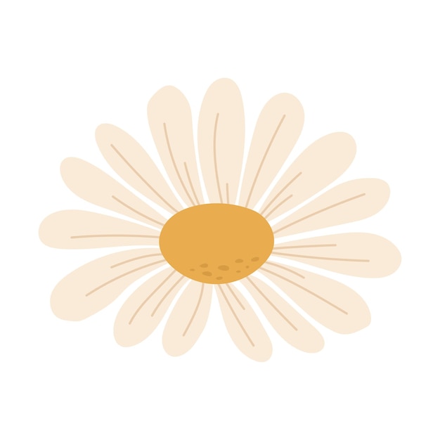 Margarita elegante con pétalos suaves Ilustración vectorial