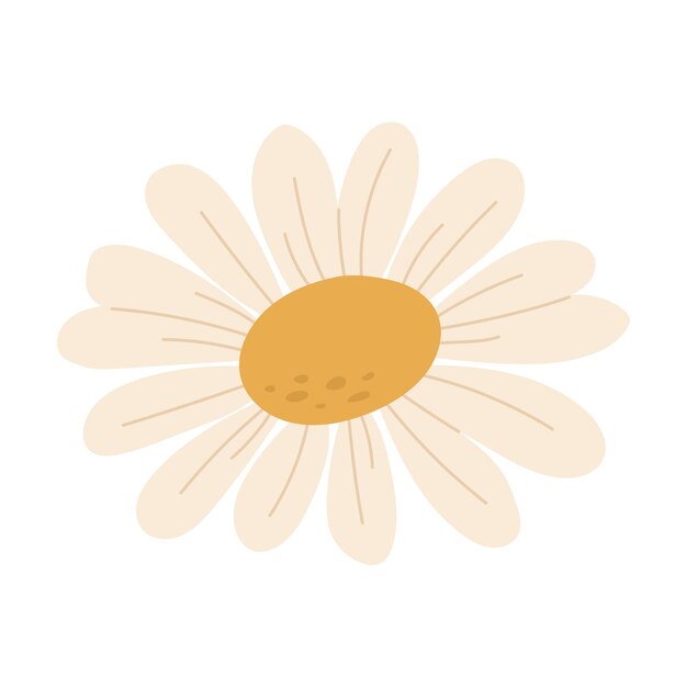 Margarita elegante con pétalos suaves Ilustración vectorial