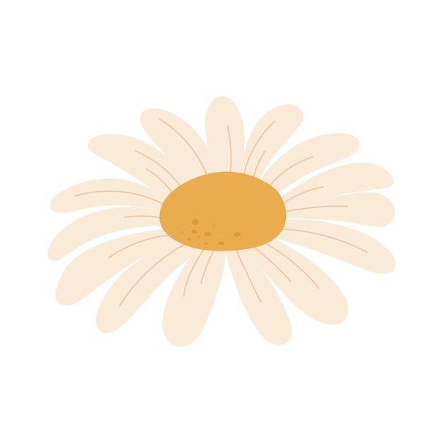 Margarita elegante con pétalos suaves Ilustración vectorial