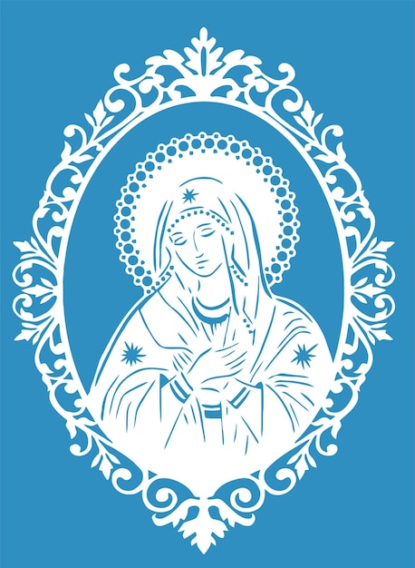 Vector maría m nuestra señora del rosario santa maría cristiandad oración