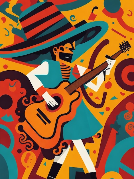 Vector un mariachi mexicano