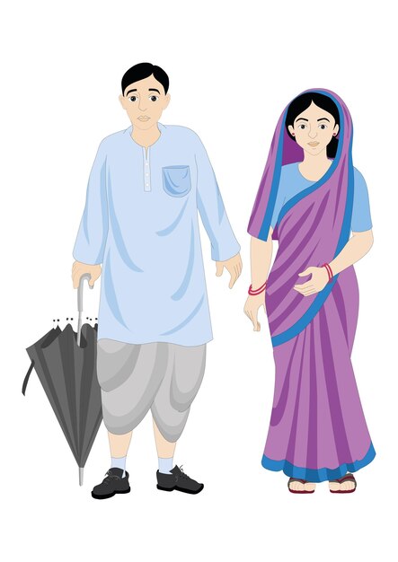 Marido y esposa personaje Vector