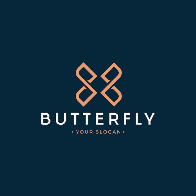 mariposa abstracta y vector de logotipo de letra k