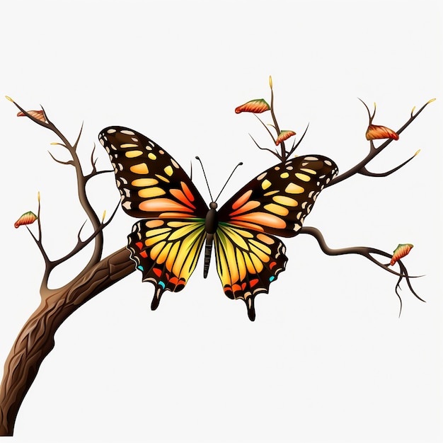 Vector mariposa del bosque tropical criando mariposas mariposa marrón oscuro mariposa lavanda mariposa de fondo