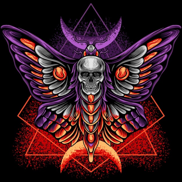 Mariposa con cabeza de calavera