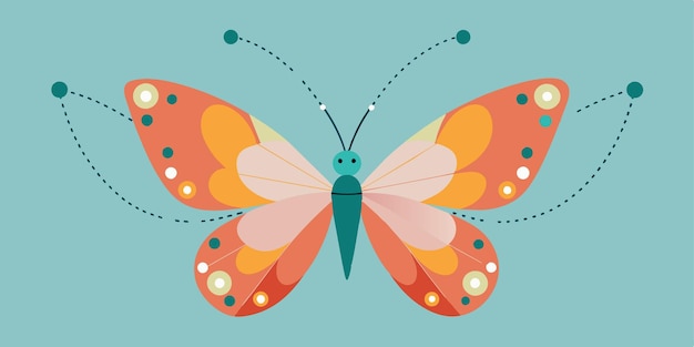 una mariposa colorida con colores naranja y amarillo en ella