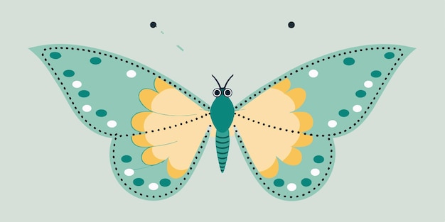 una mariposa colorida con una mariposa amarilla en la parte delantera