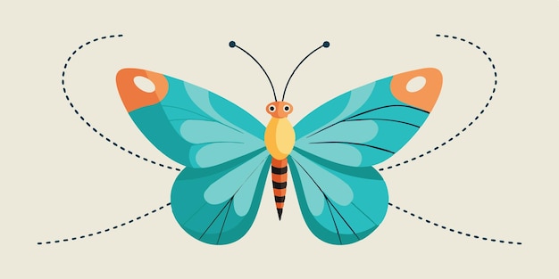 una mariposa colorida con las palabras mariposa en ella