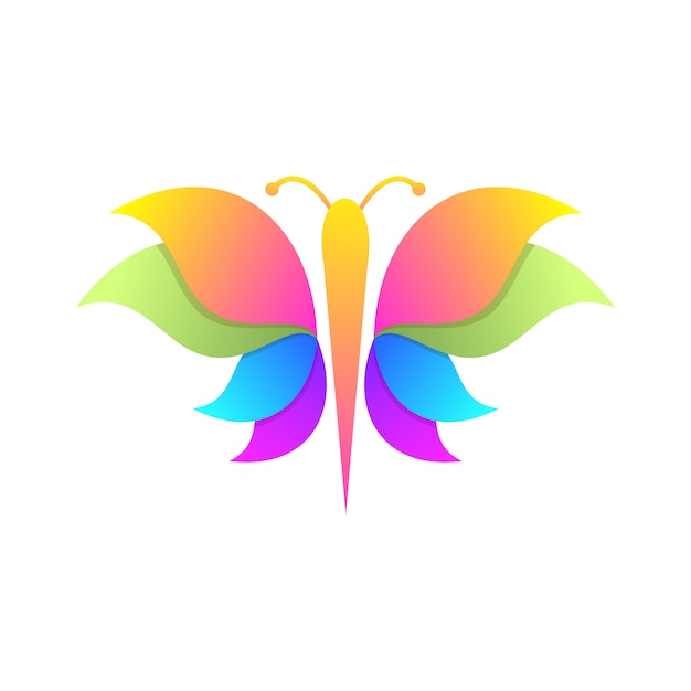 Mariposa colorida del soporte