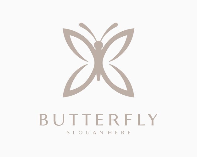 Mariposa Hermosas Mariposas Insecto Mosca Ala Morpho Moth Bonita Mascota Icono Vector Logo Diseño