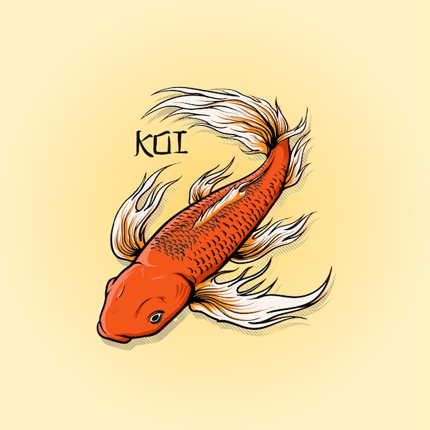 Vector mariposa koi fish