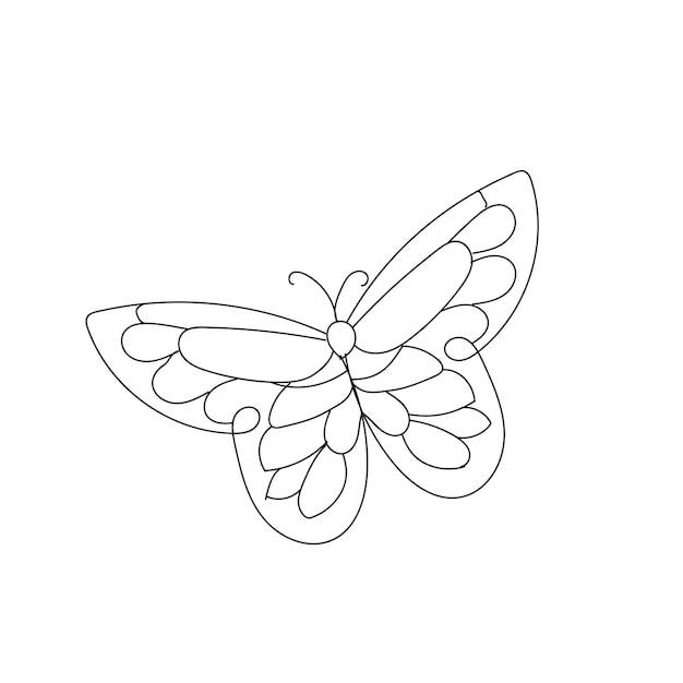 Mariposa, línea, arte, garabato, ilustración