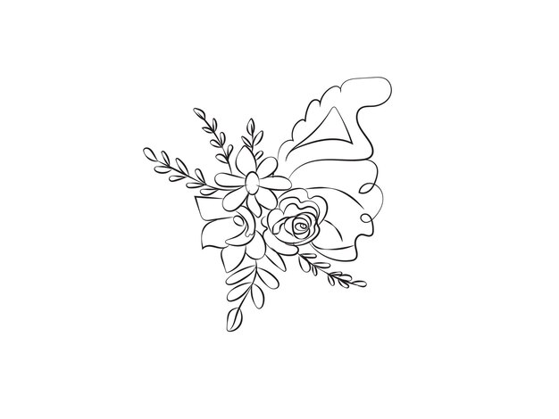 Mariposa logo diseño degradado colorido ilustración