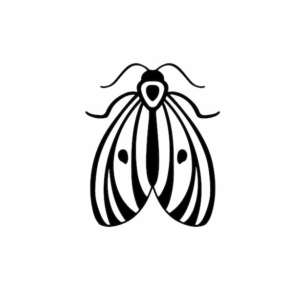 Mariposa Logo Símbolo Plantilla Diseño Tatuaje Ilustración Vector