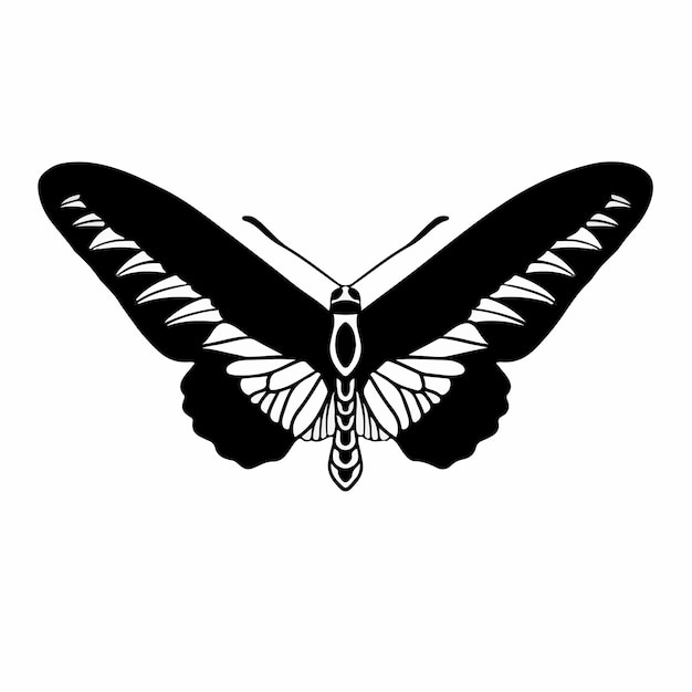 Mariposa logo símbolo plantilla diseño tatuaje ilustración vector