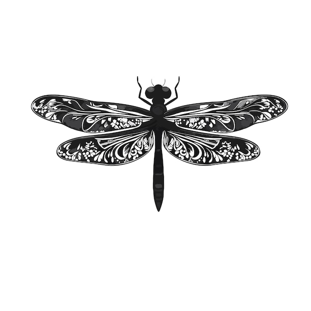 una mariposa con un patrón blanco y negro en él