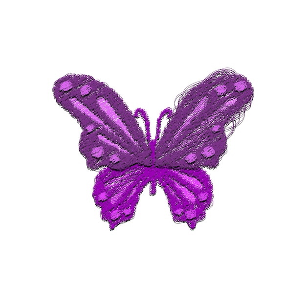 Mariposa vector dibujo ilustración garabato arte