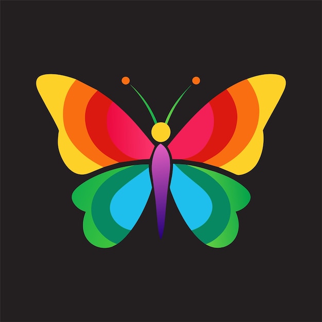 mariposa vectorial de colores