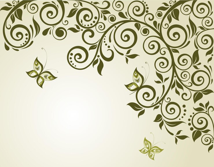 La mariposa, el verde profundo, el árbol, el fondo.