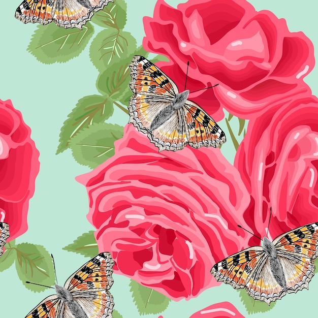 Las mariposas y las flores