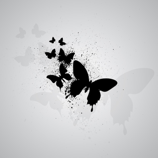 Vector mariposas grunge