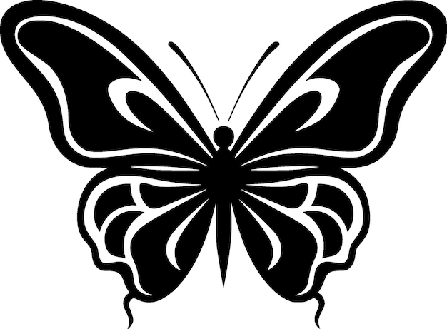 Vector mariposas ilustración vectorial de silueta minimalista y simple