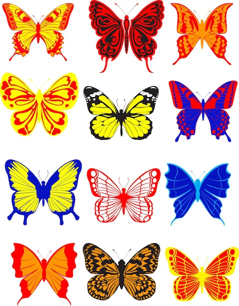 Vector mariposas