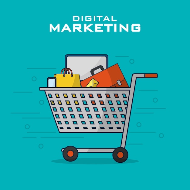 Vector marketing digital y compras