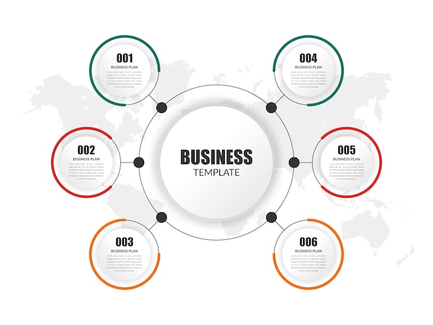 Marketing de negocios de plantilla de infografía con números