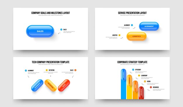 Marketing Performance 1 2 3 4 Option Infographic Slide Layout Bundle