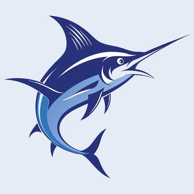 El marlín azul es una ilustración llamativa