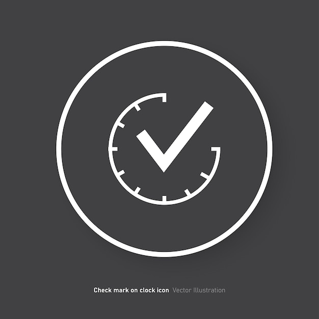 Marque en el diseño del icono del reloj Ilustración vectorial