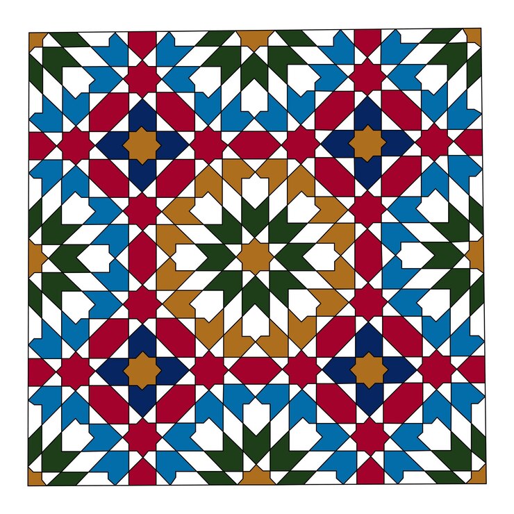 Vector marruecos frontera sin costuras diseño islámico tradicional elemento de decoración de la mezquita