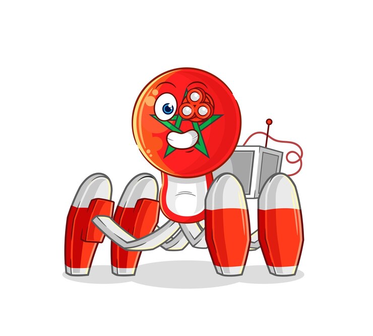 Vector marruecos futuro robot vector personaje de dibujos animados