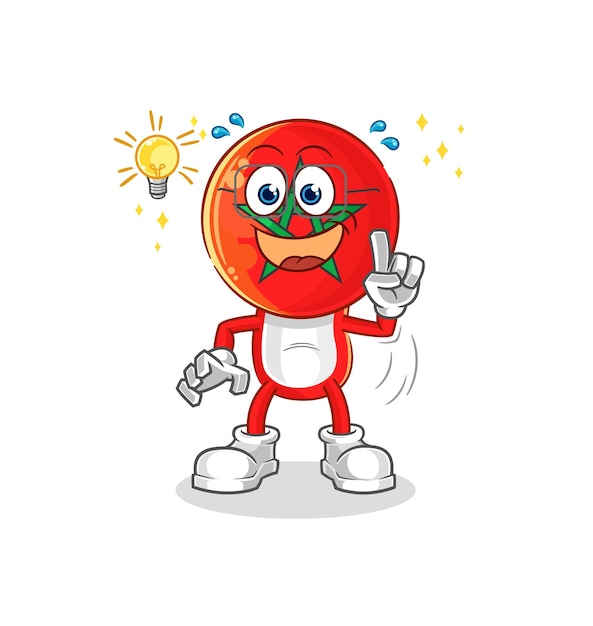 Marruecos tiene una idea vector de mascota de dibujos animados
