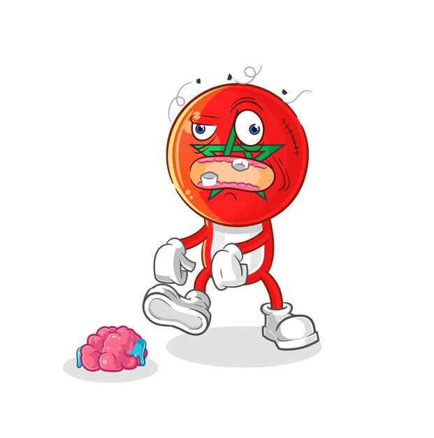 Marruecos zombie charactermascot vector