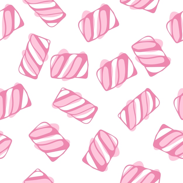 Marshmallow giros de patrones sin fisuras Fondo de caramelos masticables dulces de color pastel