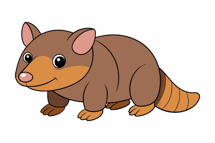 Vector el marsupial kawaii es un animal australiano lindo.