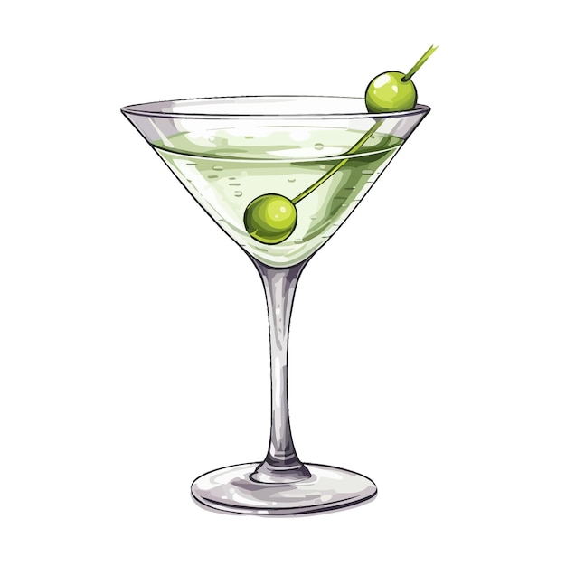 Vector martini_cocktail_alcoholic_drink_glass_vector
