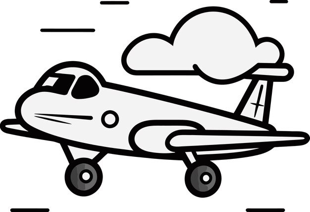 Más allá de la atmósfera Ilustración de avión vectorial