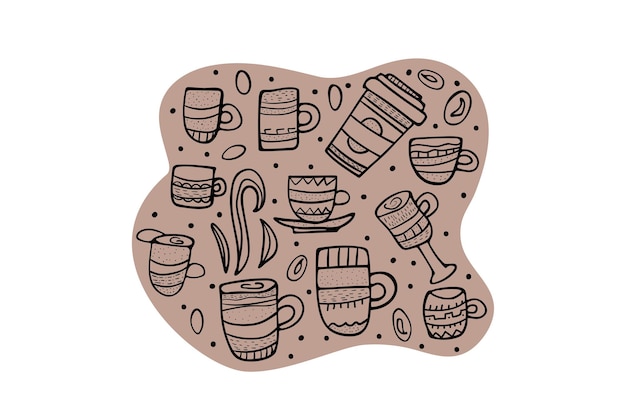 Más café por favor letras ilustración vectorial