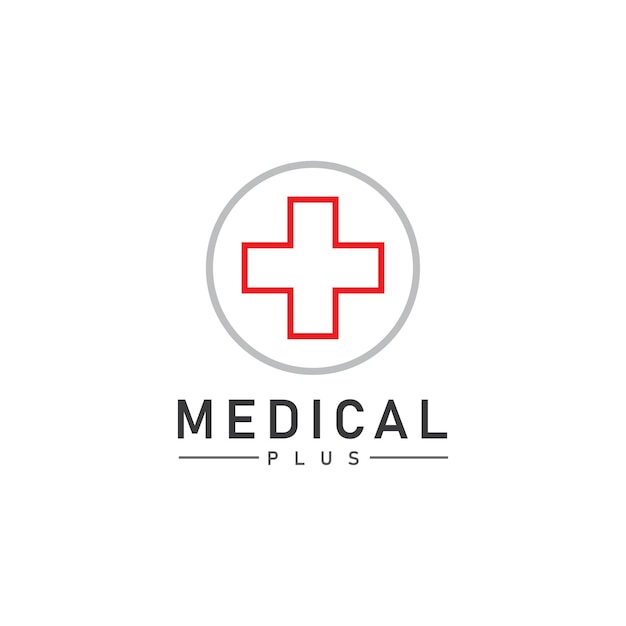 más el icono de la ilustración de la plantilla de salud médica vectorial