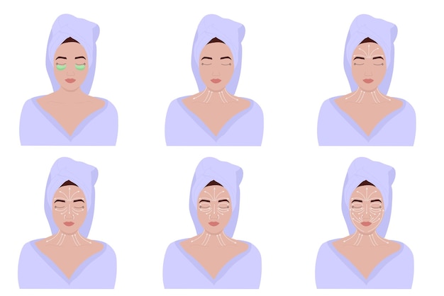 Masaje Gua Sha Líneas de masaje en la cara Instrucciones sobre cómo hacer un masaje facial